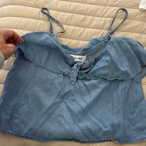 DO+BE Denim Blue Crop Top